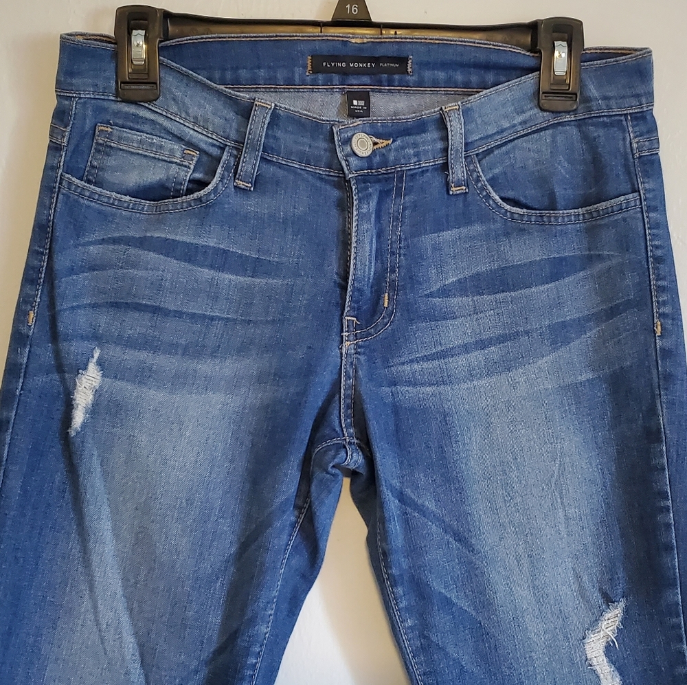 HOST PICK ~ FLYING MONKEY DISTRESSED SKINNY JEANS - Picture 4 of 10